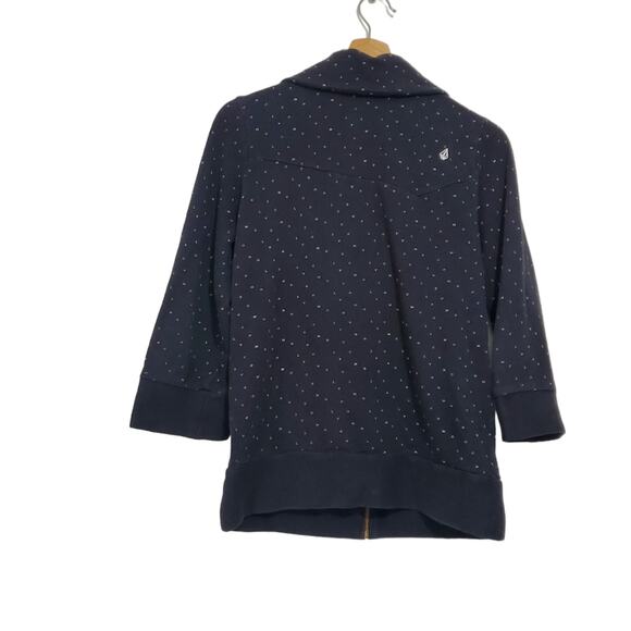 Volcom | 3/4 Sleeve All-Over Print Button Collar Zip Up Sweatshirt - Picture 2 of 12